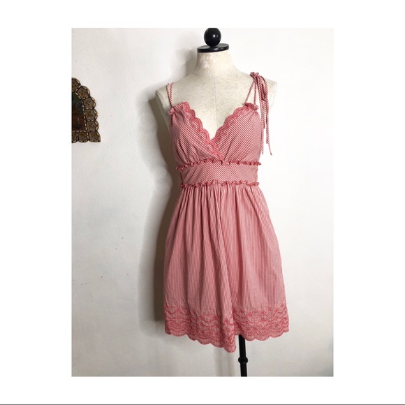 bcbg mini floral striped sundress